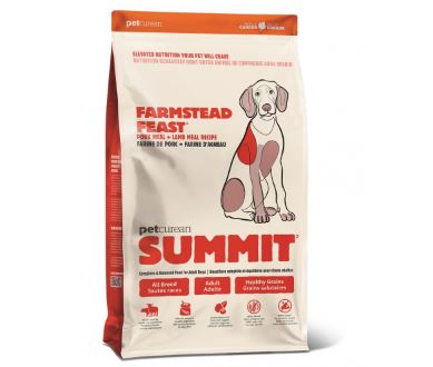 Petcurean Summit Farmstead Feast Pork Meal + Lamb Meal Recipe for Adult Dogs Supply