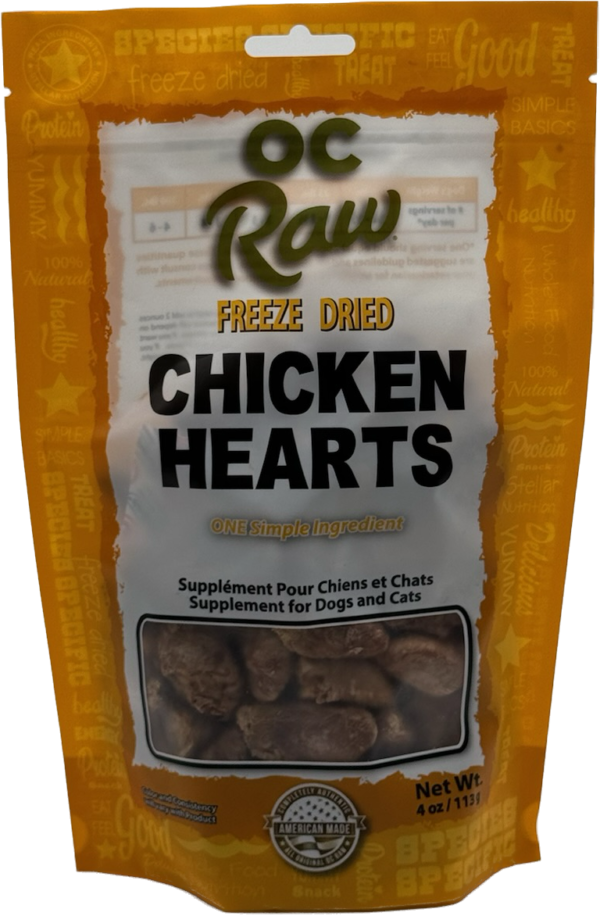 OC Raw Dog Freeze-Fried Chicken Hearts Discount