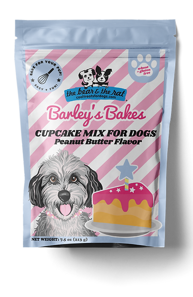 The Bear & The Rat Barley s Bakes Cupcake Mix Peanut Butter Flavor for Dogs Online now