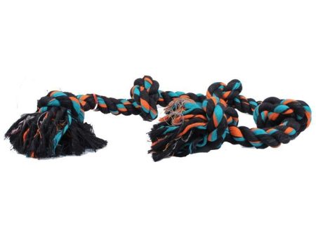 MAMMOTH FLOSSY CHEWS COLOR 3 KNOT ROPE TUG (36 IN, MULTI) Online Hot Sale