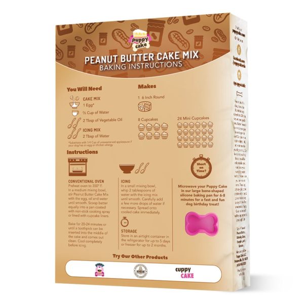 Puppy Cake Mix - Peanut Butter Wheat-Free For Discount