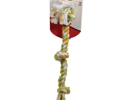 MAMMOTH FLOSSY CHEWS COLOR 3 KNOT ROPE TUG (15 IN, MULTI) Online Sale