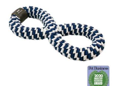 Tall Tails Navy Braided Infinity Tug Toy Online Hot Sale