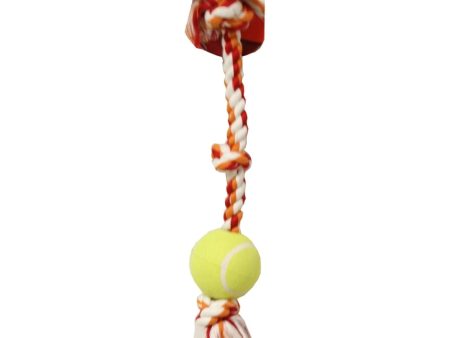 MAMMOTH KNOT TUG W TENNIS BALL (24 IN, MULTI) Supply