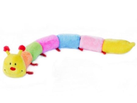 ZippyPaws 6 Blaster Squeaker Caterpillar Plush Dog Toy (Deluxe) For Cheap