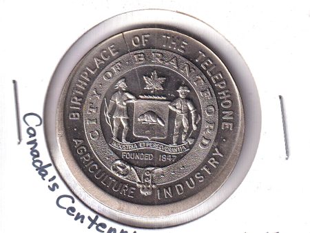 1967 Brantford, ON, Canada s Centennial Medallion (Nickel Colour) on Sale