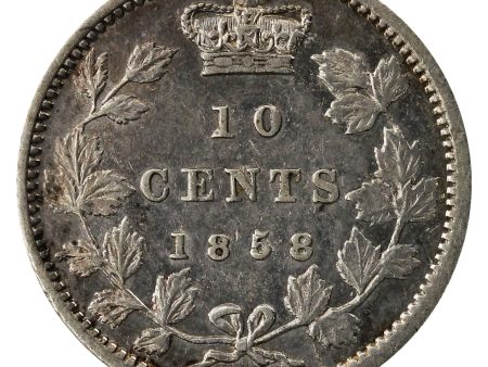 1858 5 5 Canada 10-cents VF-EF (VF-30) $ on Sale