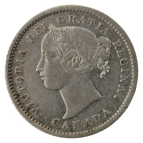 1858 5 5 Canada 10-cents VF-EF (VF-30) $ on Sale