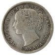 1858 Blundered I in Victoria Canada  20-cents Fine (F-12) $ For Cheap