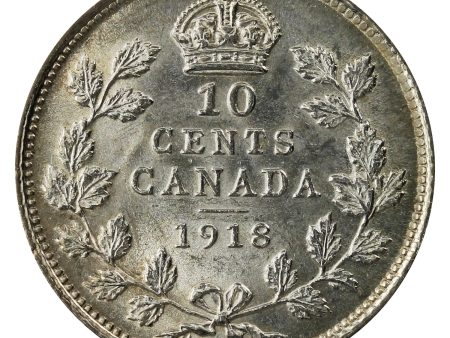 1918 Canada 10-cents Uncirculated (MS-60) $ Online Hot Sale