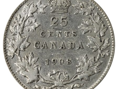 1908 Canada 25-cents VF-EF (VF-30) $ Online Hot Sale