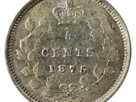 1875H Small Date Canada 5-cents AU-UNC (AU-55) $ For Cheap