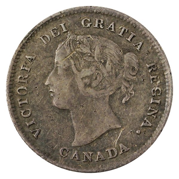 1875H Small Date Canada 5-cents Very Fine (VF-20) For Cheap