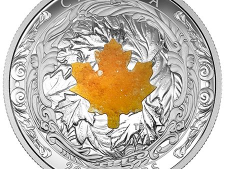 RDC 2016 Canada $20 Majestic Maple Leaves with Drusy Stone Silver (impaired) Supply