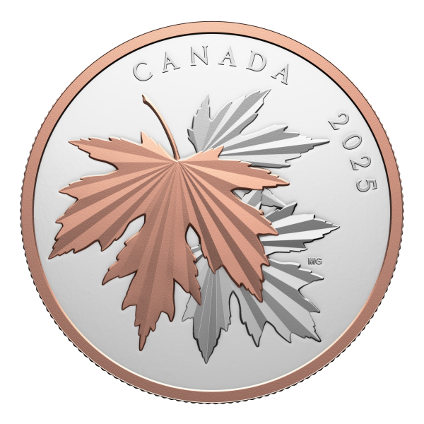 2025 Canada $100 Gleaming Maple Leaves 10oz Fine Silver (No Tax) on Sale