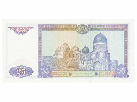 Uzbekistan 1994 25 Sum Note, Pick #77, UNC Online Hot Sale