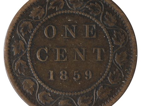 1859 Narrow 9 Canada 1-Cent Fine (F-12) Cheap