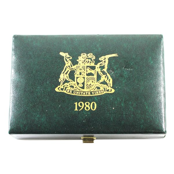 South Africa 1980 2-coin Gold Proof Set in Original Case (Toning, case minor damage) Online now