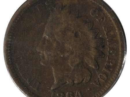 1864 Var. 3 No L USA Cent G-VG (G-6) Scratched, Cleaned, or Impaired Sale