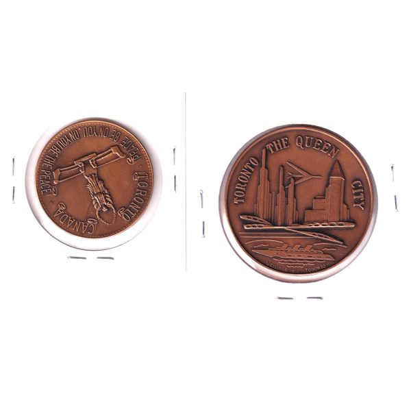 Pair of 1963 Canadian National Exhibition Medallions on Sale