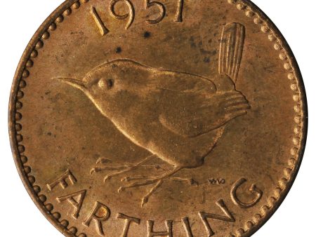 Great Britain 1951 Farthing Uncirculated (MS-60) Fashion