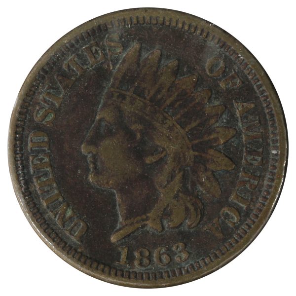 1863 USA Cent Very Fine (VF-20) Impaired Online