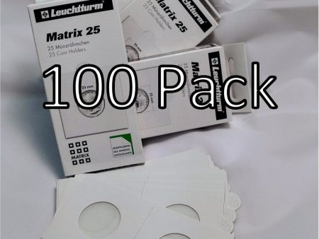 100 x (4 boxes) Self-Adhesive Cardboard 2x2 Holders 25ct size - 25mm. on Sale