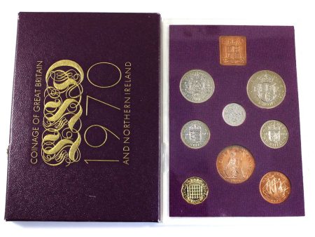 1970 Great Britain and Northern Ireland 8-coin Proof Set (toning) For Discount