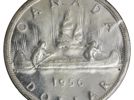 1956 Canada Dollar AU-UNC (AU-55) Cleaned, Scratched or Impaired For Discount