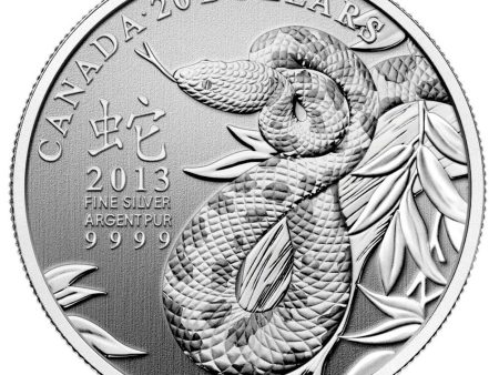 RDC 2013 Canada $20 Year of the Snake Fine Silver Coin (No Tax) bent sleeve Online