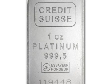 (LPO) Credit Suisse 1oz. .9995 Platinum Bar (TAX Exempt) NO Credit Card, Paypal. - UNSEALED Cheap