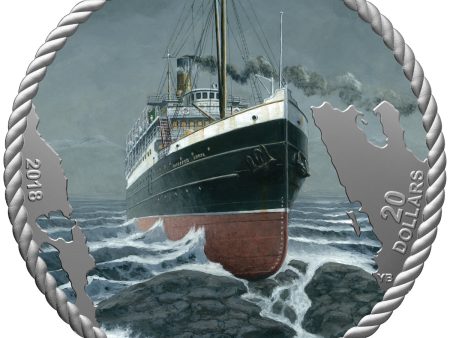 RDC 2018 Canada $20 The Sinking of the SS Princess Sophia Fine Silver (No Tax) impaired Fashion