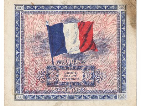 France 1944 5 Francs Note, Pick #155a, EF (Stain) Fashion