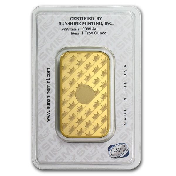 (LPO) Sunshine Mint 1oz. .9999 Gold Bar (TAX exempt) Package Scratched - NO Credit Card, Paypal For Cheap