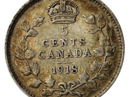 1918 Canada 5-cents VG-F (VG-10) For Sale