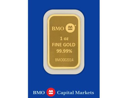 (LPO) Bank of Montreal 1oz. .9999 Fine Gold Bar (Tax Exempt).  - NO Credit Card, PayPal. For Discount