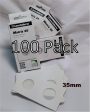 100 x Self-Adhesive Cardboard 2x2 Holders - 35mm. For Cheap