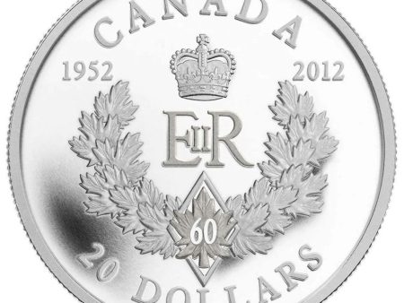 RDC 2012 Canada $20 Queen s Diamond Jubilee - Royal Cypher Silver (No Tax) Impaired Online