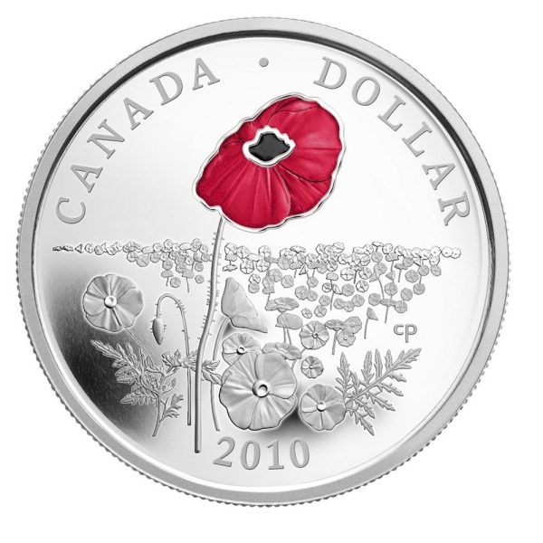 RDC 2010 Canada Limited Edition Proof Sterling Silver Dollar - Poppy (impaired) Fashion