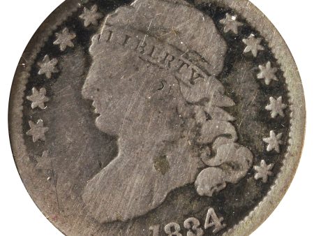 1834 Large 4 USA Dime G-VG (G-6) Impaired on Sale