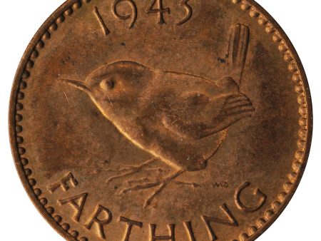 Great Britain 1943 Farthing Uncirculated (MS-60) Fashion