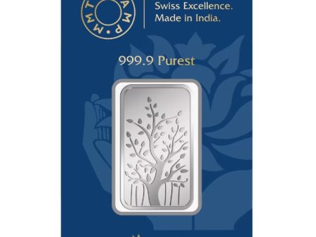 MMTC-PAMP Banyan Tree 10g 999.9 Fine Silver Bar (No Tax) Scratched Package Online Hot Sale