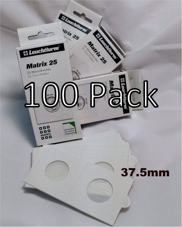 100 x Self-Adhesive Cardboard 2x2 Holders - 37.5mm (4 boxes) Supply