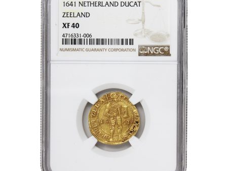 Netherlands Zeeland Gold Ducat NGC Certified XF-40 on Sale