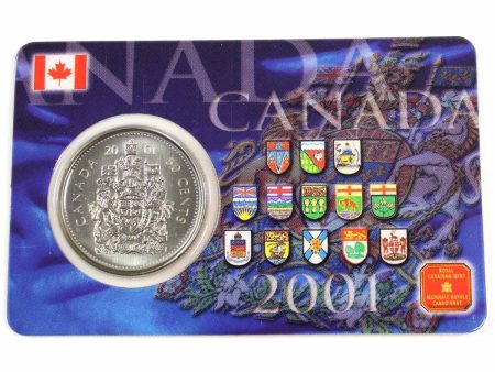 2001 Canada 50-cents in Provincial Coat of Arms Card on Sale