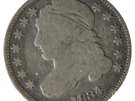 1834 Small 4 USA Dime G-VG (G-6) Scratched Sale