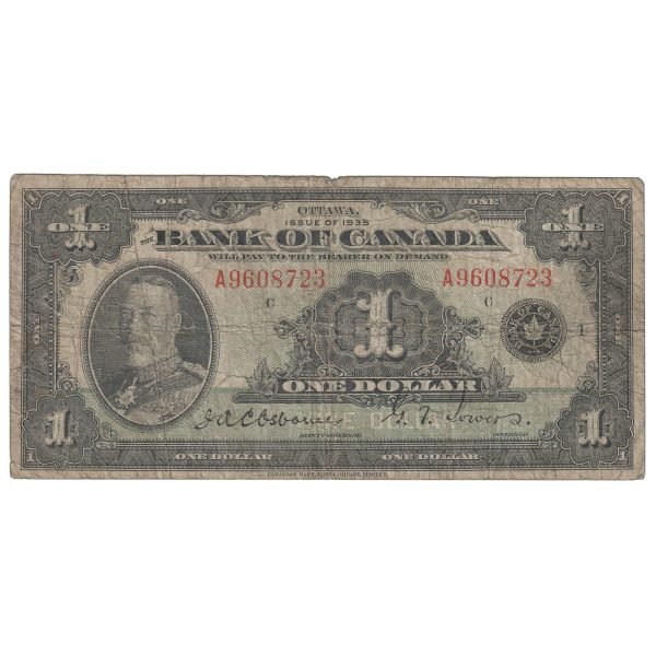 BC-1 1935 Canada $1 Osborne-Towers, VG Hot on Sale