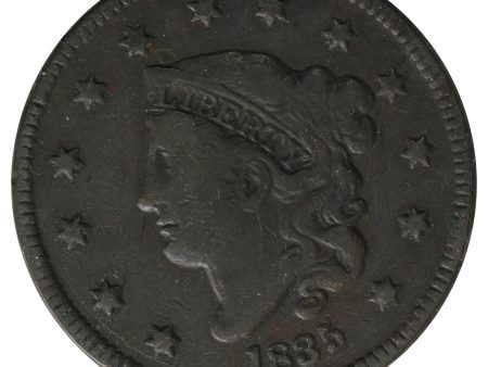 1835 Small 8 & Stars USA Cent Very Fine (VF-20) $ Supply