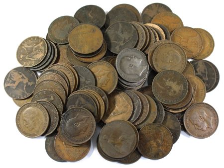 Lot of 100x Great Britain Pennies, Mixed Dates, 100Pcs Online now