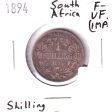 South Africa 1894 Shilling F-VF (F-15) Impaired Hot on Sale